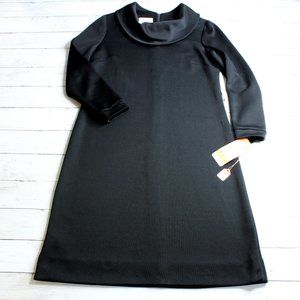 L'Aiglon Original Vintage Women's Black Classic Polyester Dress Size L XL